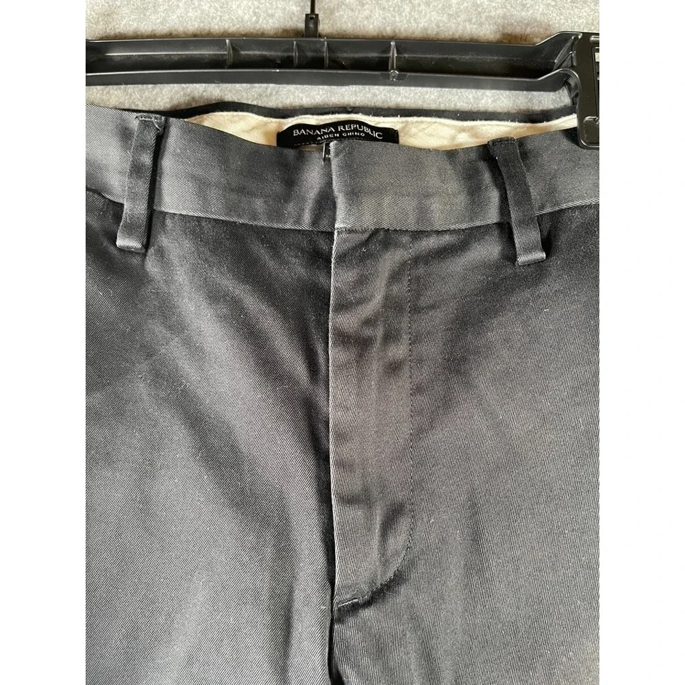 Banana Republic Men's Emerson Straight Fit Chino‎ Pants Black Size 31 x 30